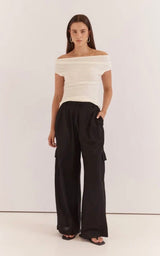 Talia Jersey Top- Cream