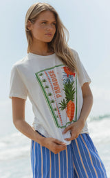 Ella Crew Tee-Paradise Print