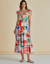 Sadie Dress-Seashell Print