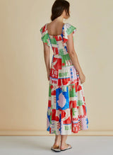 Sadie Dress-Seashell Print