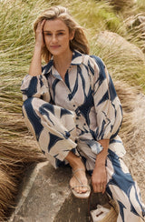 Nova Blouse-Navy Floral Print