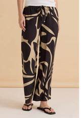 Sutton Relax Pant-Monochrome Floral