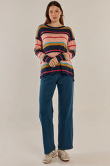 Natasha Knit Top-Multi Stripe