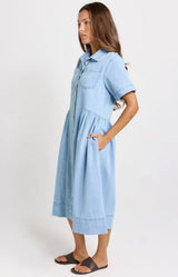 Willow Denim Dress-Medium Wash