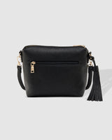 Kasey Stripe Crossbody Bag-Black