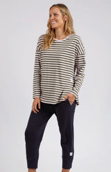 Lauren Long Sleeve Powder Pink & Khaki Stripe