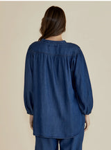 London Lyocell Blouse-Dark Indigo
