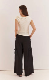 Talia Jersey Top- Cream