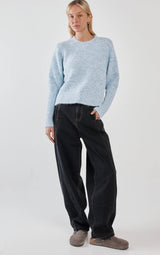 Marli Boxy Rib Knit-Pale Blue