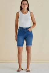 Bonnie Bermuda Denim-Indigo Blue
