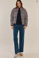 Finch Reversible Jacket-Rainbow Houndstooth