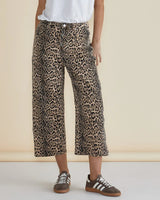 Bella Relaxed Crop Jeans-Leopard Print