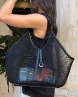 Calypso Mesh Tote Bag-Black