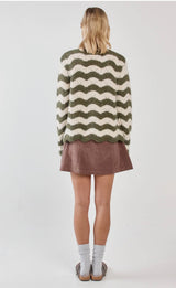 Nikkita Wavy Stripe Cream/Olive