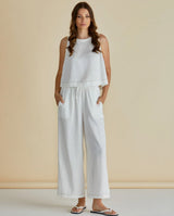 Copacabana Shell Top-white