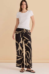Sutton Relax Pant-Monochrome Floral