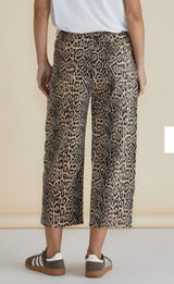 Bella Relaxed Crop Jeans-Leopard Print
