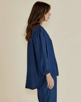 London Lyocell Blouse-Dark Indigo