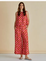 Copacabana Shell Top-Sardinia Geo Print