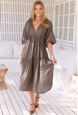 Jaase Palace midi Dress - Winslet Leopard