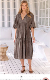 Jaase Palace midi Dress - Winslet Leopard