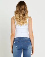 Cassie Singlet White