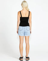 Kate V Neck Tank Black