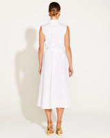 A Walk In The Park Linen Dress White