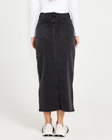 Emerald Denim Maxi Skirt 82 Wash
