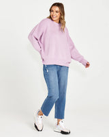 Leora Oversized Relaxed Knit Jumper Lilac