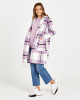 Jodi Midi Shacket Lilac Check