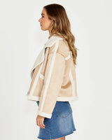 Roux Sued Cropped Jacket