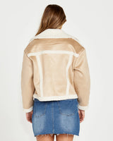 Roux Sued Cropped Jacket