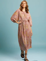 First Move Pleat Midi Dress