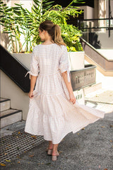 Gingham Beige Dress