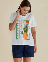 Ella Crew Tee-Paradise Print