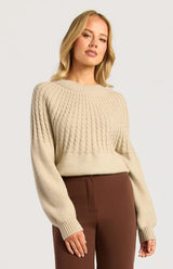 Cable Knit Textured Sweater