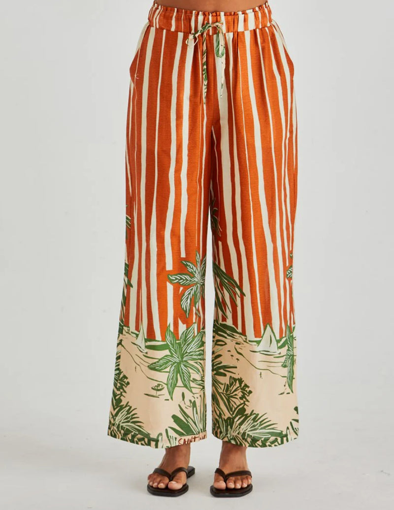 Mina Pants - Palm Stripe