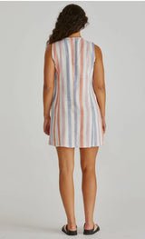 Travis Vest Dress-Multi Stripe
