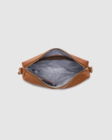 Daisy Stripe Crossbody Bag -Tan
