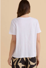 Ellia Crew Tee-Monochrome Floral