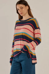 Natasha Knit Top-Multi Stripe