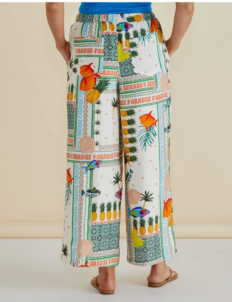 Sable Wide Leg Pant- Paradise Print