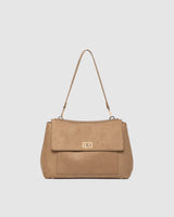 Arden Suedette Shoulder Bag-Honey