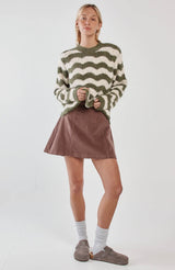 Nikkita Wavy Stripe Cream/Olive
