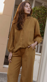 London Lyocell Blouse - Tan