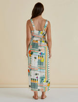 Teagan Midi Dress-Paradise Print