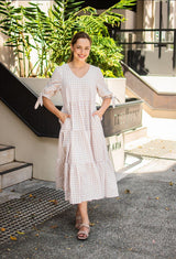 Gingham Beige Dress