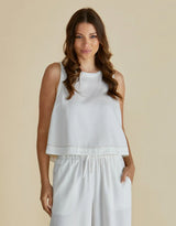 Copacabana Shell Top-white