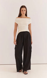 Talia Jersey Top- Cream